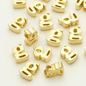k Small Letter k Alphabet Initial Letters Words 4.2mm x 7.2mm MMG-002-B Lower Case Letter k in Matte Gold
