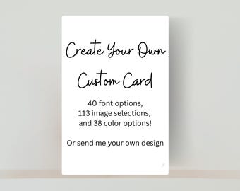 Tarjetas de felicitación personalizables / Tarjetas personalizadas / Diseña tu propia tarjeta