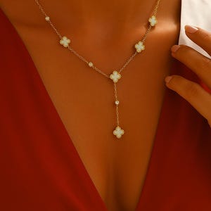 Van Cleef Caladium Flower Necklace/Pendant, 18K Gold Plated