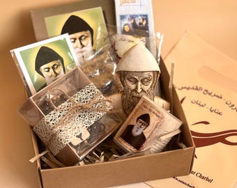 Collana del rosario di San Charbel / Coroncina del rosario di Sharbel Makhlouf / Libretto della novena, olio, incenso San Charbel del Libano Annaya / مار شربل