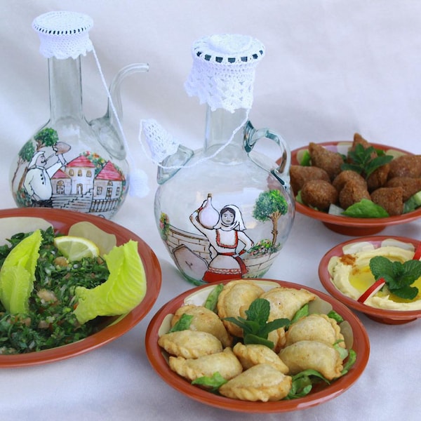 8x Lebanese Mezze Plates | Mediterranean Mezze Melamine bowls| Lebanese Mezza Bowls | The Lebanese Mezze table | Lebanese Food