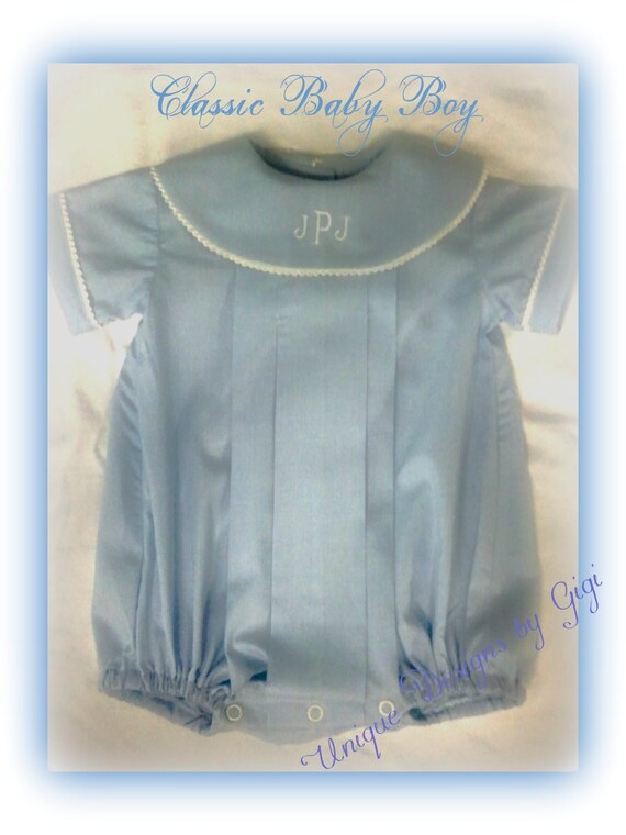Items similar to Baby boys Blue Heirloom bubble on Etsy