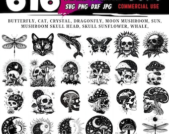 Mystical Wall Art SVG Bundle: Magical Home Decor & Printable Designs (Digital Download)