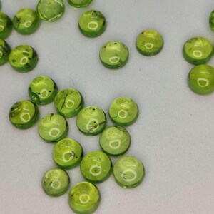Natural Peridot Cabochon round cabs , pack of 10 pcs , Loose gemstone cabs good quality free postage  Size 5.MM