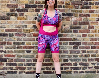 Rouleur Leggings - PDF sewing pattern for exercise wear -  Cycling bib shorts or full length leggings with big pockets but NO inseams!