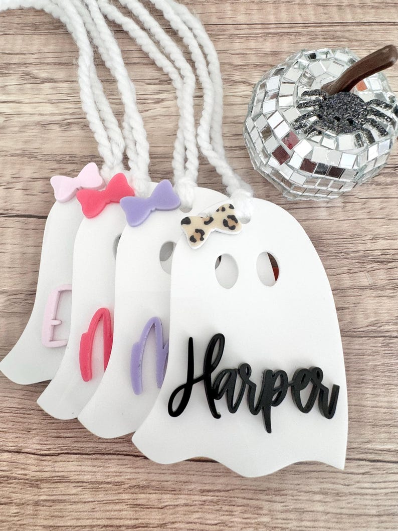 Ghost Tag Halloween Boo basket tag personalized basket tag