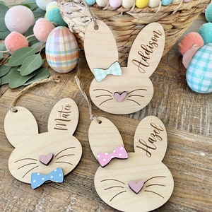 Easter Basket Tag | Easter Basket Name Tag |  Custom Easter Bunny Basket Tag | Personalized Easter Tag | Wood Easter Basket Tag