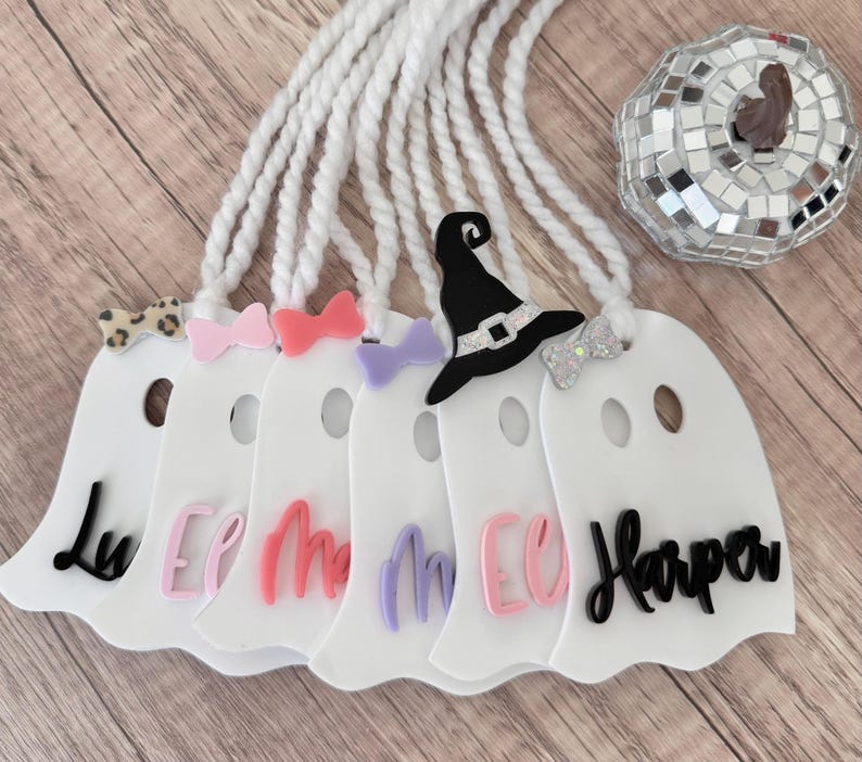 Ghost Tag Halloween Boo basket tag personalized basket tag