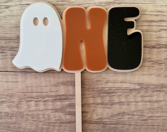 CUSTOM Spooky One Ghost Topper Spooky Dude Topper Ghost Birthday Cake Topper