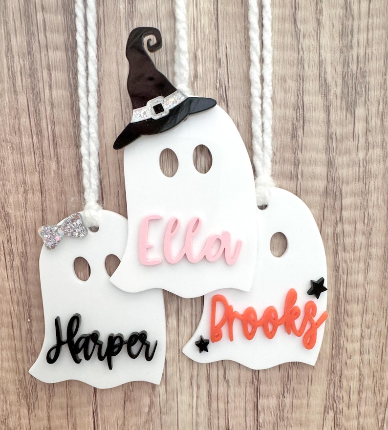 Ghost Tag Halloween Boo basket tag personalized basket tag