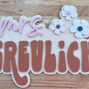 Personalized Teacher Name Sign | Teacher Door Sign | Teacher Gift ...