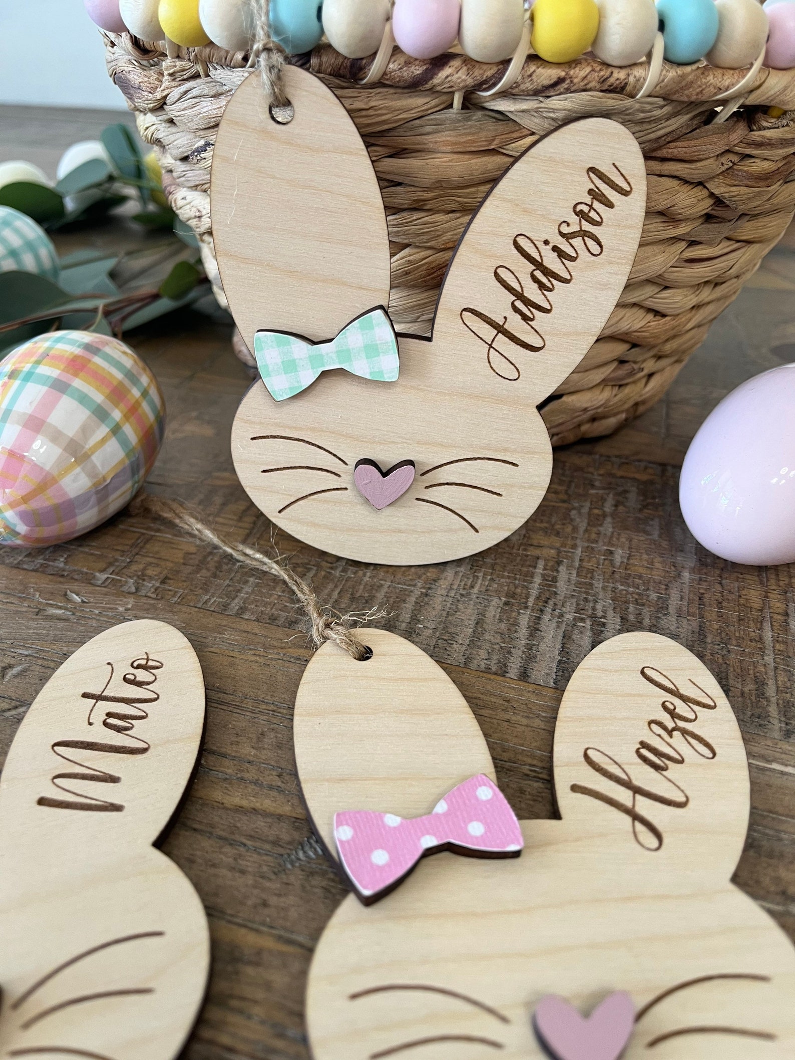 Easter Basket Tag Easter Basket Name Tag Custom Easter Etsy