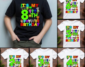 Birthday Sprunki PNG Bundle: Pixel Art, Ages 1-8 (Digital Download)