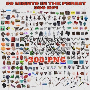 99 Nights in the Forest PNG +300 Bundle | game Night Illustrations | Digital Fantasy Artwork | digital download