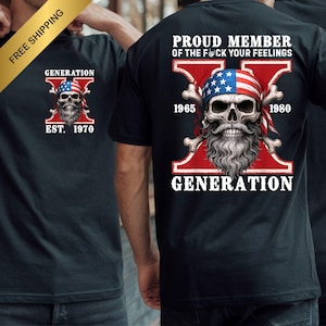 Custom Year Gen X T-Shirt: Funny Retro 80s 90s Tee