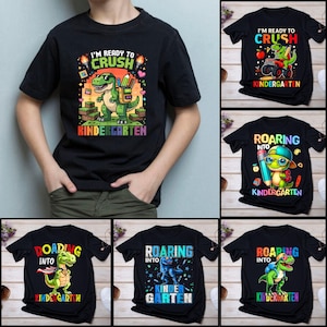 Kindergarten Dinosaur T-Rex PNG: Back to School Shirt Design (Digital Download)
