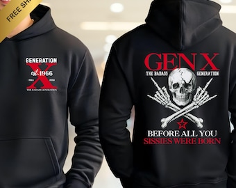 Sudadera con capucha de la Generación X: divertida frase "Antes de que nacieran todos los mariquitas", camiseta unisex de algodón suave