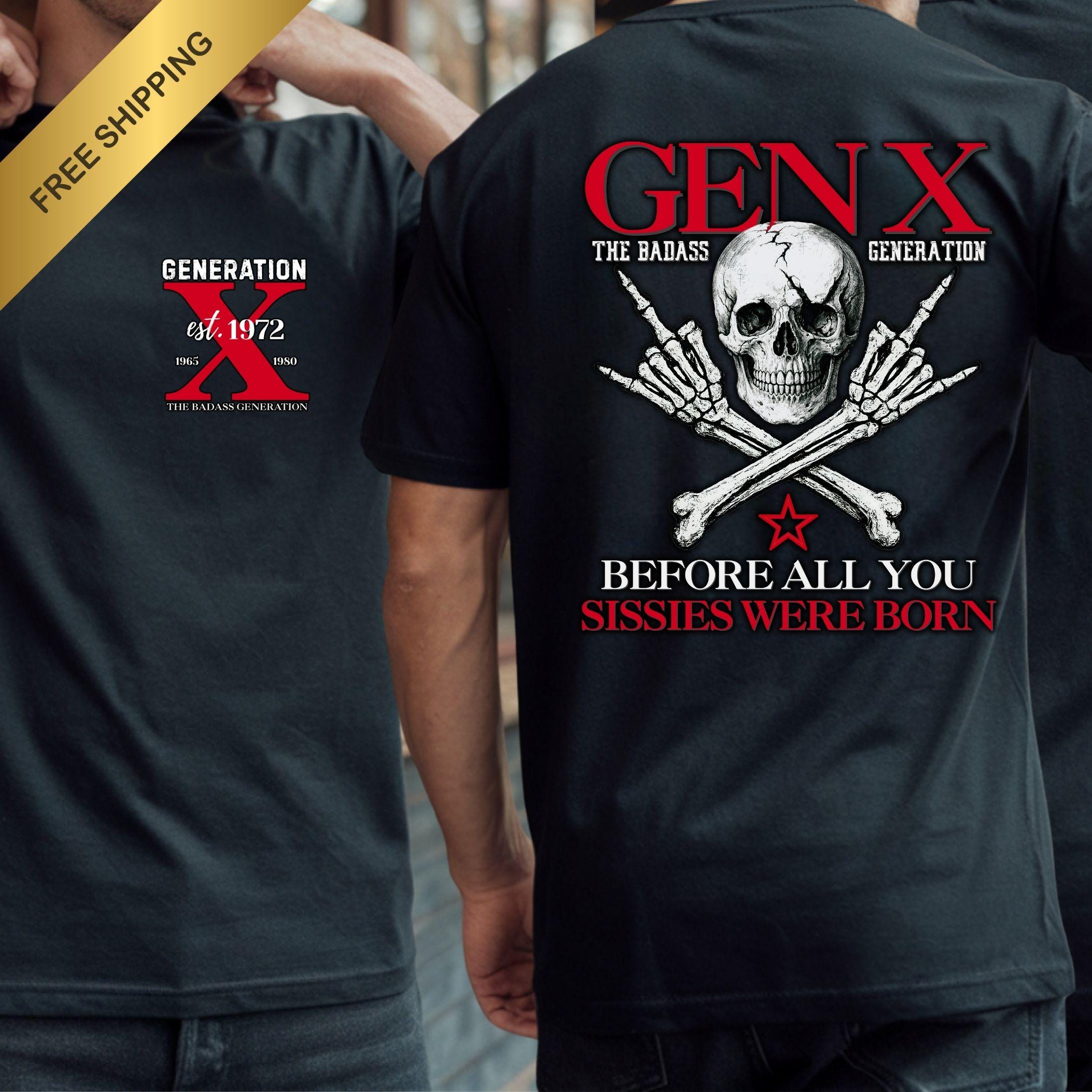 カスタマイズ可能なジェネレーションX Tシャツ：レトロでクールな