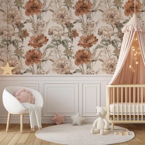 Papier peint amovible floral vintage