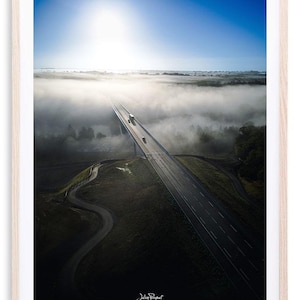 Vista aérea do Château-Gontier - Viaduto | Impressão fotográfica