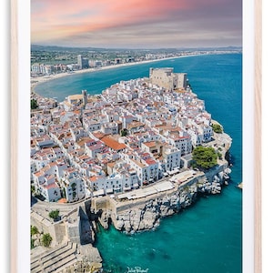 Vista aérea Peñíscola - Castelo | Impressão fotográfica