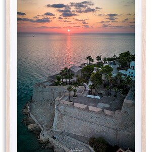 Vista aérea Peñíscola - Castelo | Impressão fotográfica