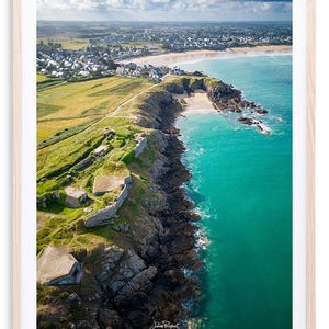 Vista aérea de Saint-Malo - Enseada escondida | Impressão fotográfica
