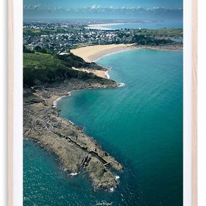Vista aérea da praia de Saint-Malo - Val | Impressão fotográfica