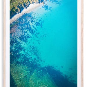 Vista aérea de Crozon - Pointe de Pen Hir - lagoa bretã | Impressão fotográfica