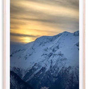 Vista aérea Alpe d'Huez - Pôr do sol | Impressão fotográfica