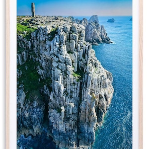 Vista aérea de Pointe de Pen Hir - Cruz de Lorena | Impressão fotográfica