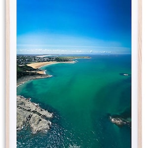 Vista aérea da praia de Saint-Malo - Val | Impressão fotográfica