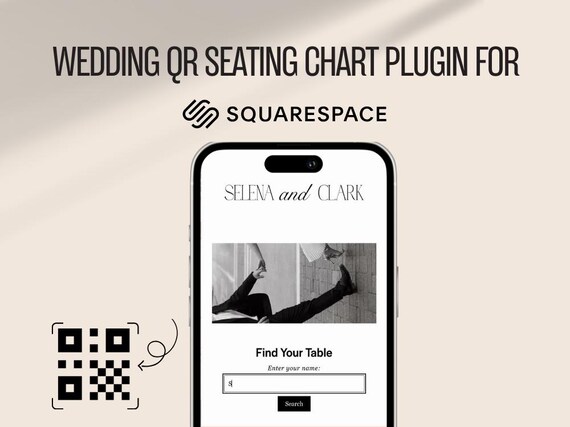 Wedding QR Seating Chart Plugin for Squarespace - Easy Setup & QR Code Generator