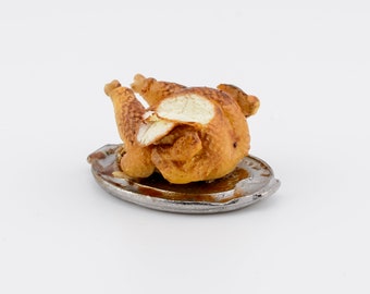 1/12 scale dollhouse food roast chicken