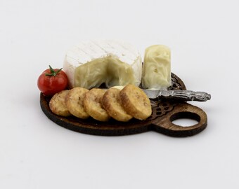 1/12 scale dollhouse brie  cheese board