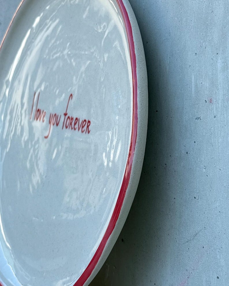Random Plate Text Custom Ceramic Plate With Your Text - Etsy