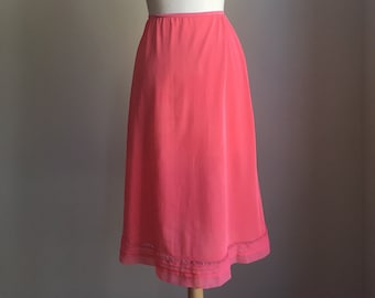 Vintage Pink Half Slip - short slip - Pinehurst Lingerie - Small