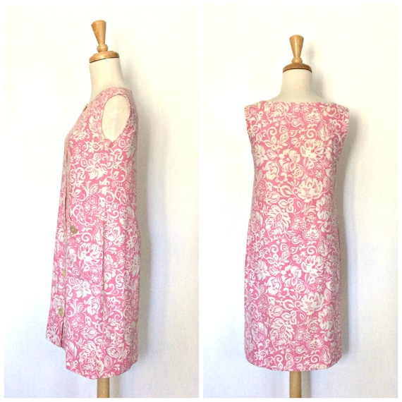 Vintage 1960s Shift Dress - pink sundress - Lily … - image 5