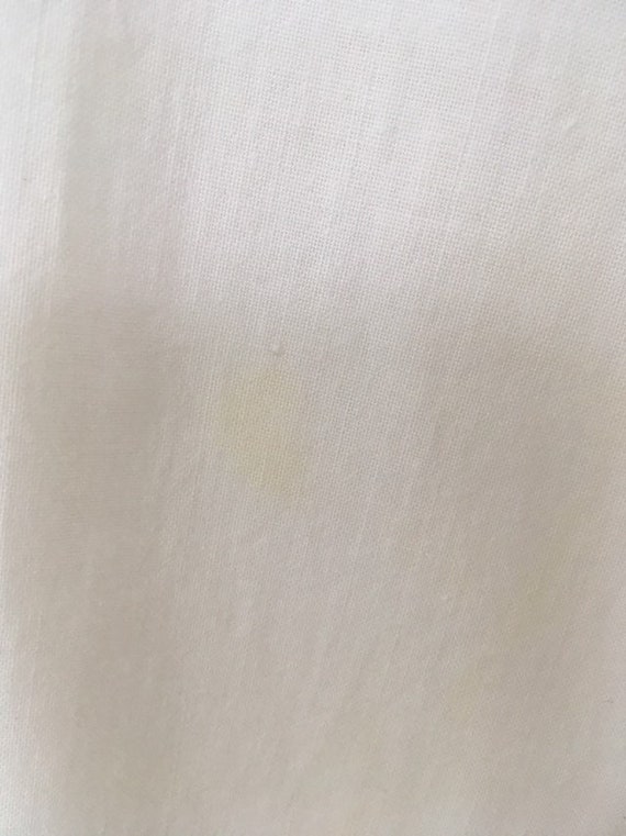 Vintage Hippie White Cotton Dress - 70s maxi - sm… - image 9