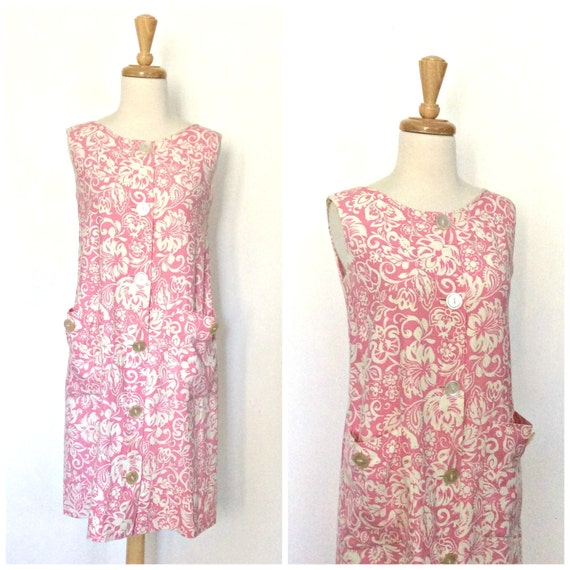 Vintage 1960s Shift Dress - pink sundress - Lily … - image 1