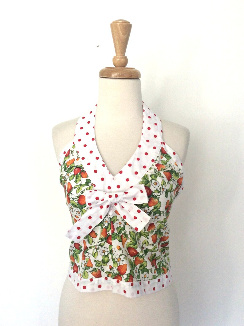 Vintage Halter Top backless top midriff retro crop top | Etsy