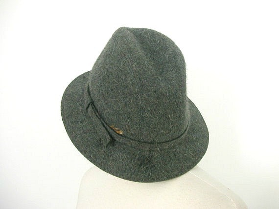 Vintage Fedora Hat - grey fedora - gray wool hat … - image 1