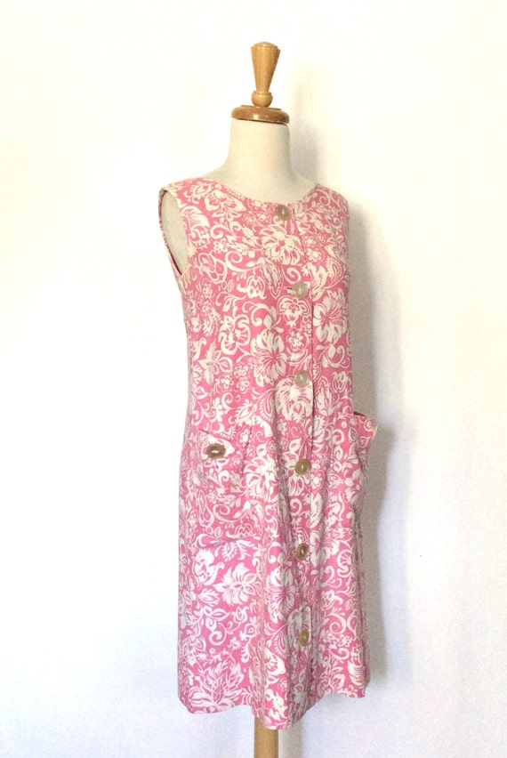 Vintage 1960s Shift Dress - pink sundress - Lily … - image 4