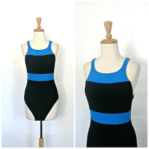 Vintage One Piece Swimsuit - women&#39;s swimwear - halter neckline - maillot - Jag - bathing suit - medium