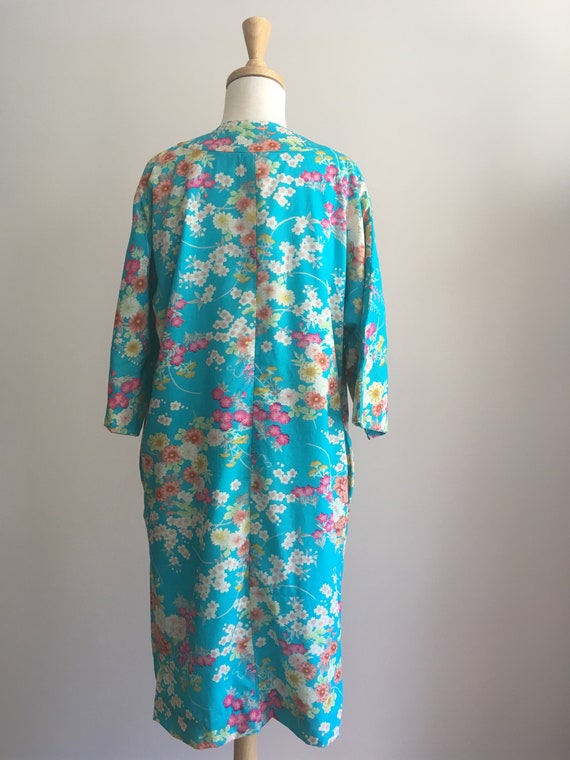 Vintage Floral House Coat - night gown - Japanese… - image 7