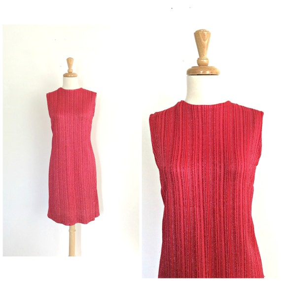 red shift dress sleeveless
