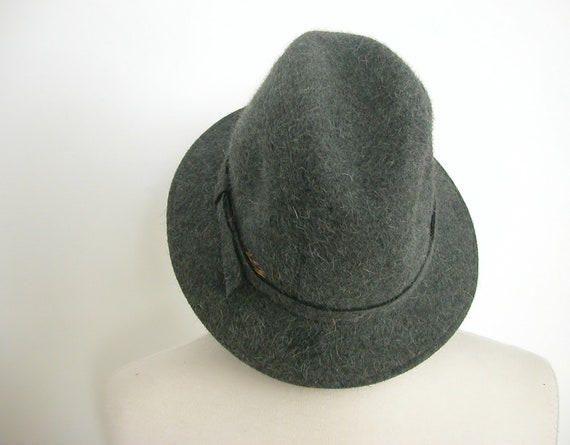 Vintage Fedora Hat - grey fedora - gray wool hat … - image 3