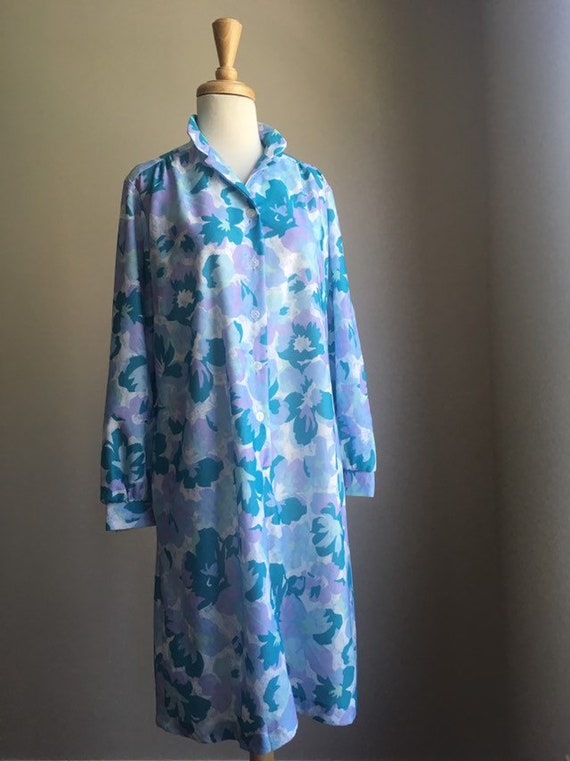 Vintage 70s Floral Dress - shirt waist - shift - … - image 4