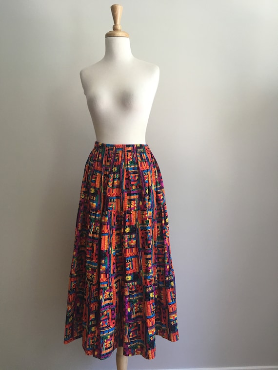 Vintage Boho Maxi Skirt - cotton skirts - summer s