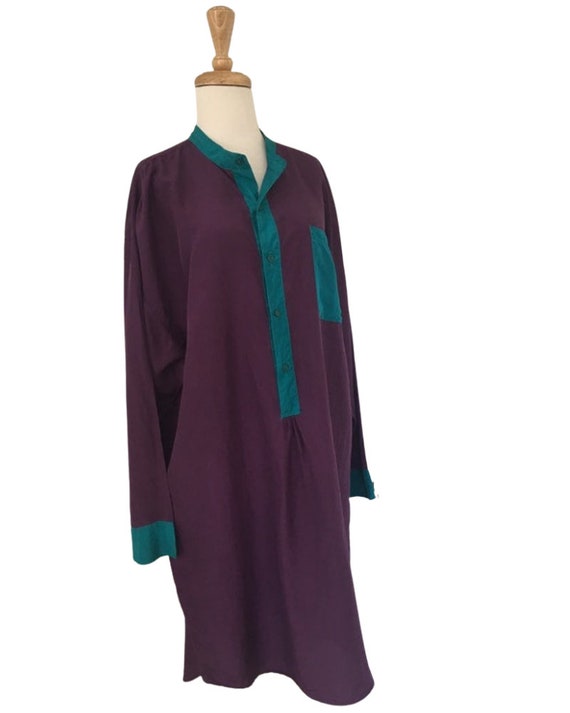 Vintage Loungewear - silk pajamas - house dress -… - image 4